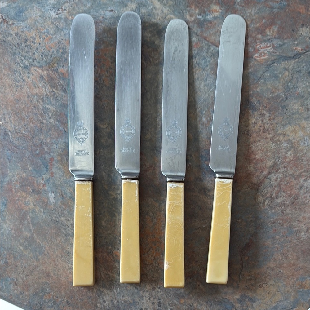 Vintage bake light Sheffield stainless steel knives